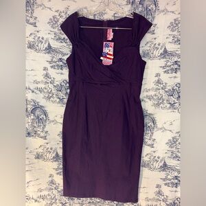 Fitted purple Pinup couture dress new with tags. Size XL